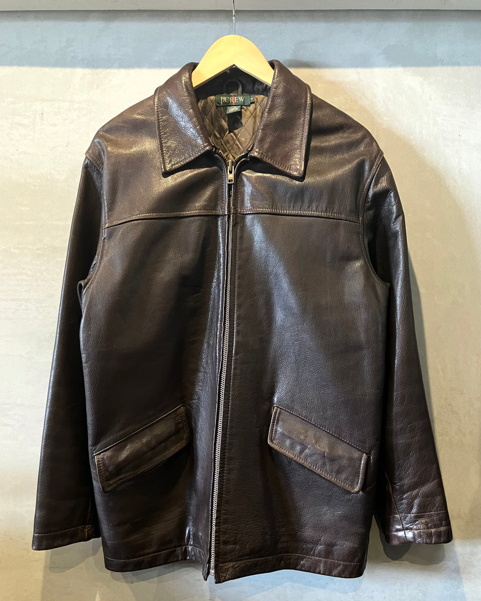 【安値】90'sJ.Crew-Leather jacket (size L) 90's J.Crew-Leather jacket-(size S) – Chapter vintage