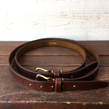 画像をギャラリービューアに読み込む, Original leather belt-Brown-Made in JAPAN