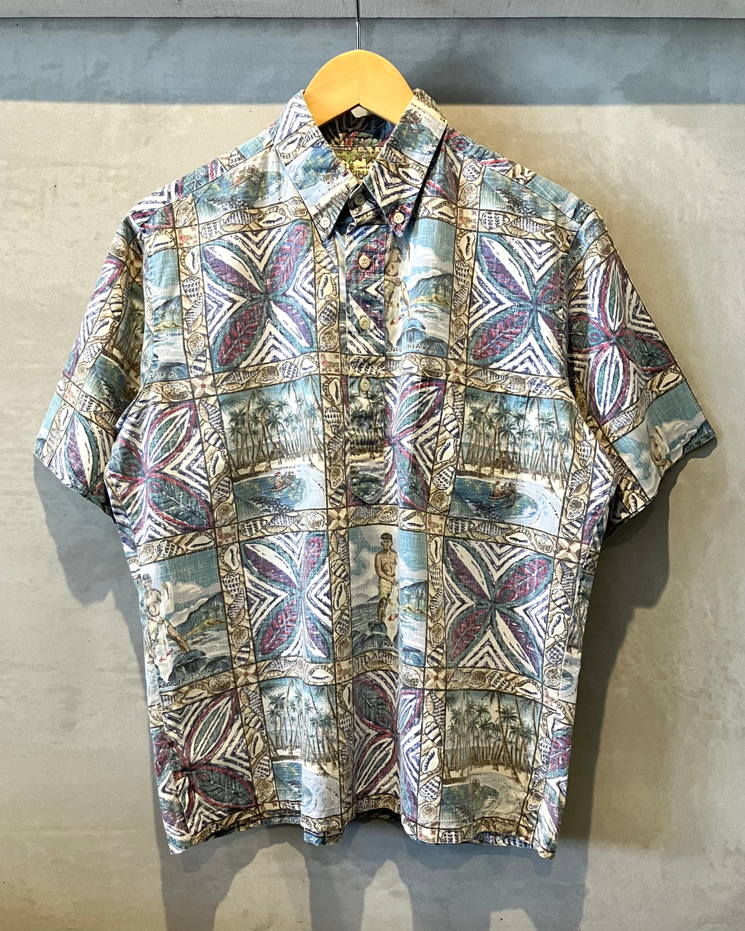 90’s Reyn spooner-Aloha shirt-(size M)Made in HAWAII