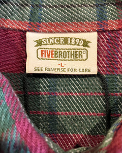 90‘s FIVE BROTHER-L/S shirt-(size L)Made in U.S.A.