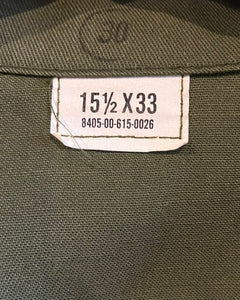 80’s U.S.ARMY-Utility shirt-(size 15 1/2×33）