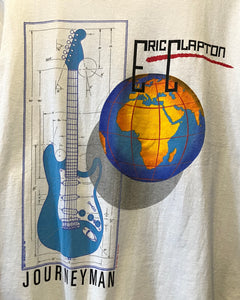 90’s ERIC CLAPTON-T-shirt-(size L)Made in U.S.A.