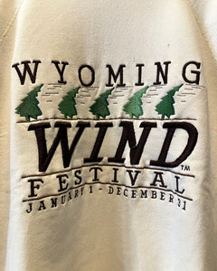 90's Hanes WYOMING WIND FESTIVAL-Sweat-(size XL)Made in U.S.A.