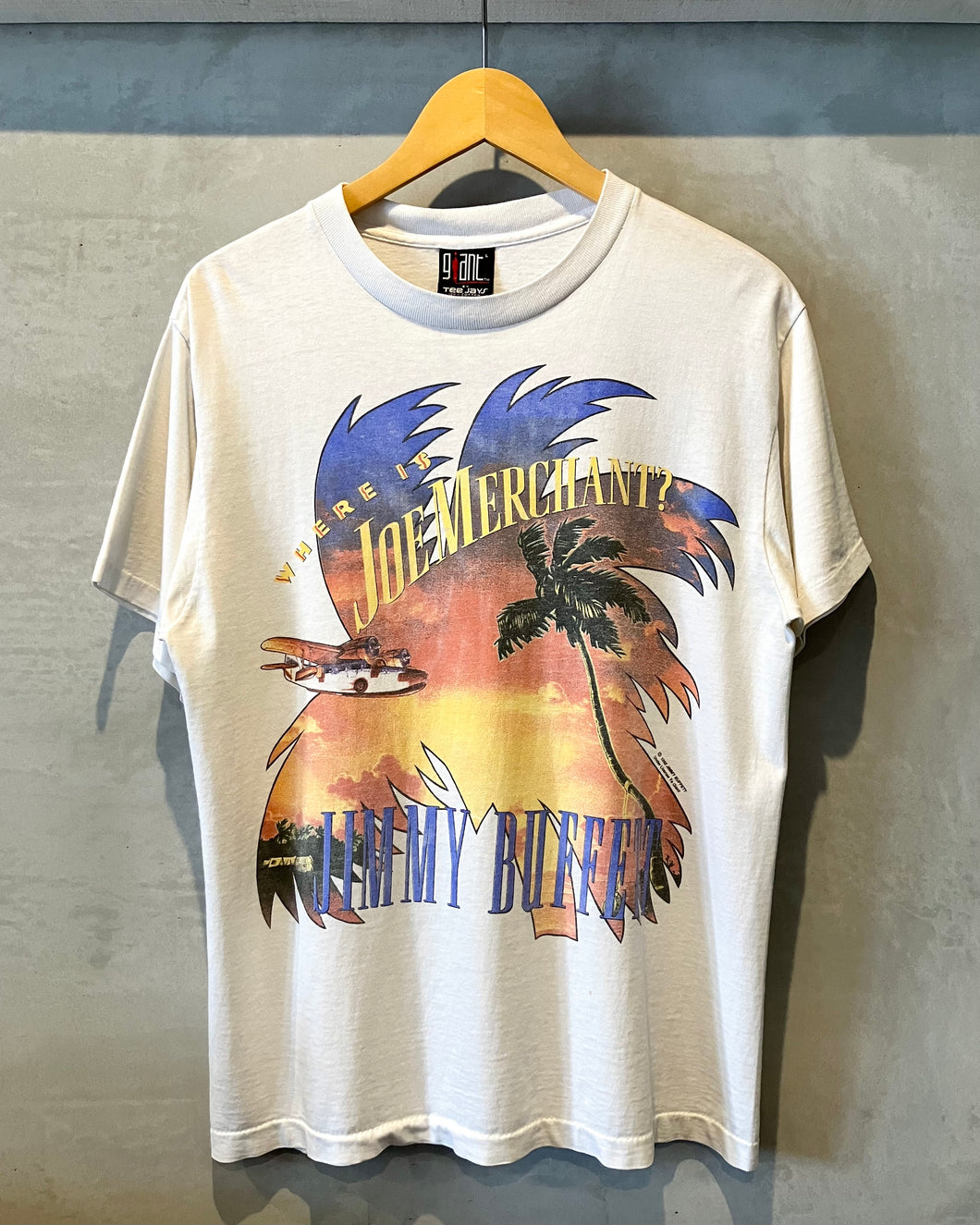 90’s JIMMY BUFFET-T-shirt-(size L)Made in U.S.A.