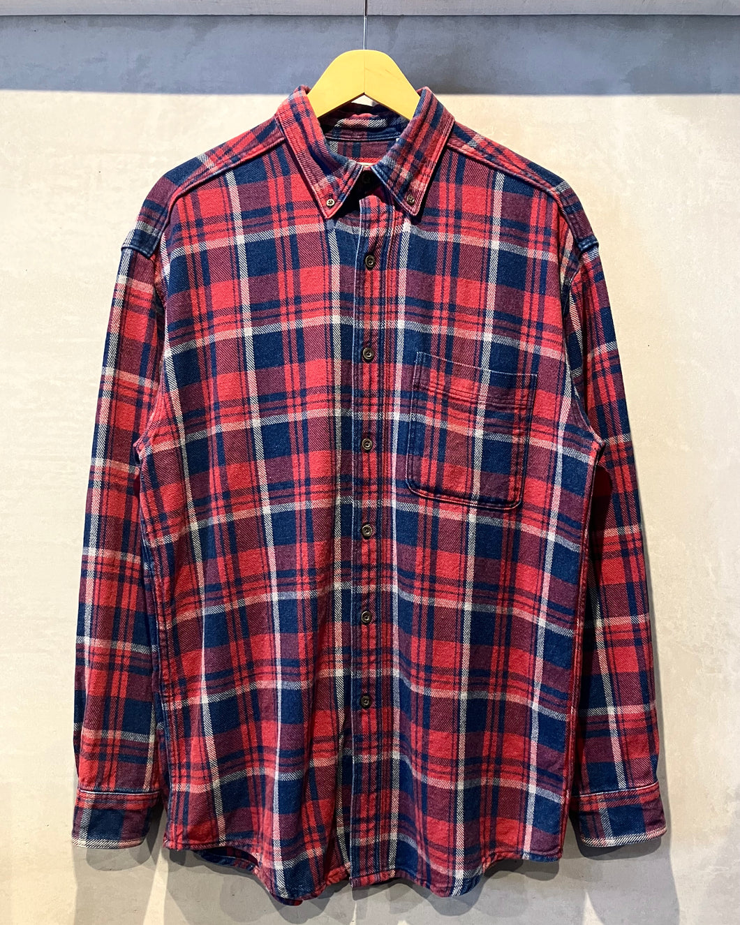 80’s L.L.Bean-L/S shirt-(size M)Made in U.S.A.