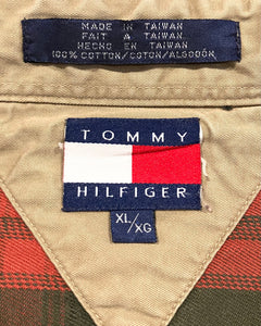 90’s TOMMY HILFIGER-L/S shirt-(size XL)
