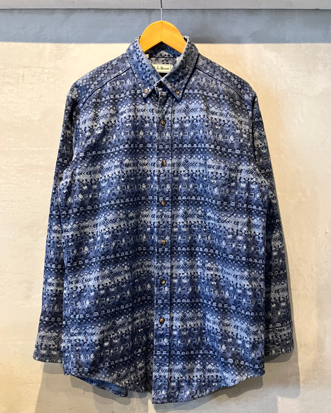 80〜90‘s L.L.Bean-L/S shirt-(size M)Made in U.S.A.