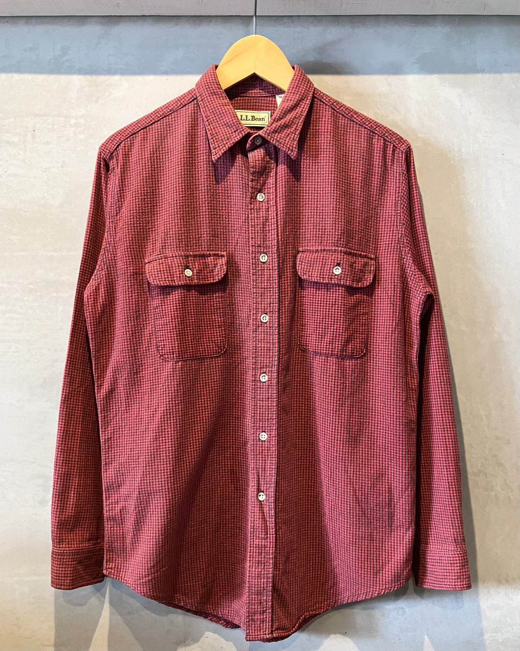 80‘s L.L.Bean-L/S shirt-(size M)