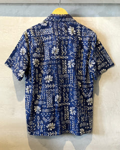 Blue Hawaii-Aloha shirt-(size S)Made in HAWAII