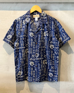 Blue Hawaii-Aloha shirt-(size S)Made in HAWAII