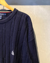 画像をギャラリービューアに読み込む, 90’s Nautica-Cotton knit-(size L)
