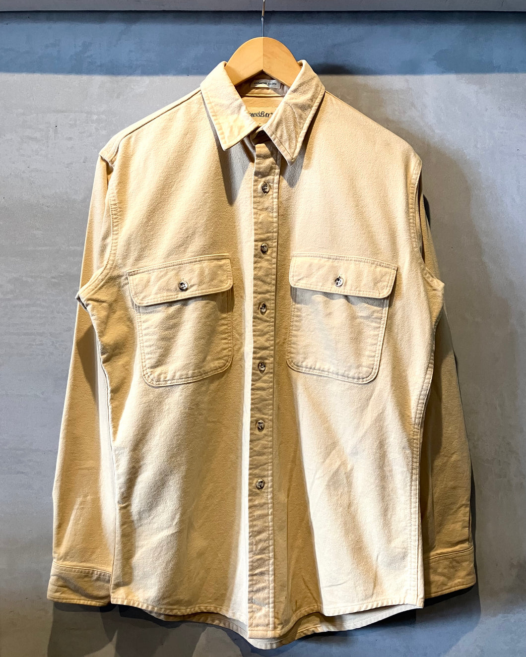 90’s ST JOHNS BAY-L/S shirt-(size M)Made in U.S.A.