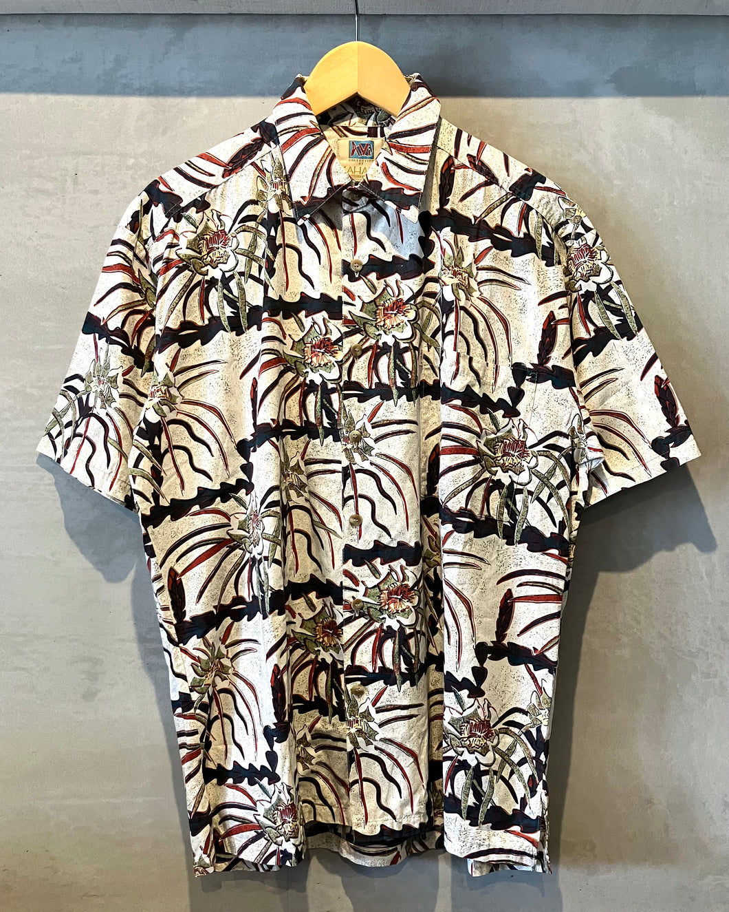 90’s KAHALA-Aloha shirt-(size M)Made in HAWAII