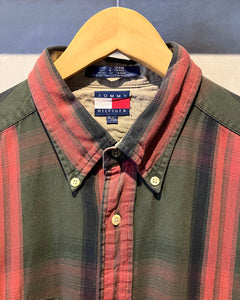 90’s TOMMY HILFIGER-L/S shirt-(size XL)