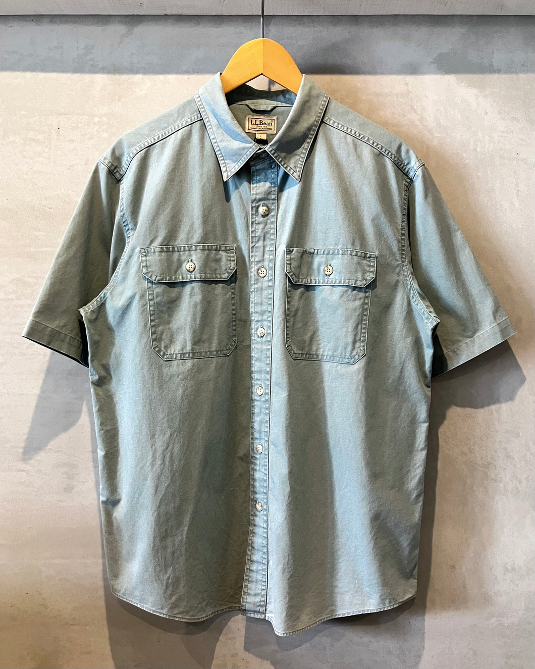 L.L.Bean-S/S shirt-(size L)