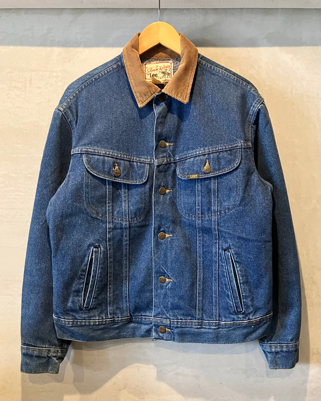 90’s Lee STORM RIDER-Denim jacket-(size 40R)Made in MEXICO