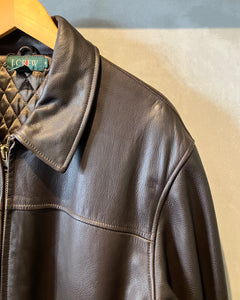 90’s J.Crew-Leather jacket-(size M)