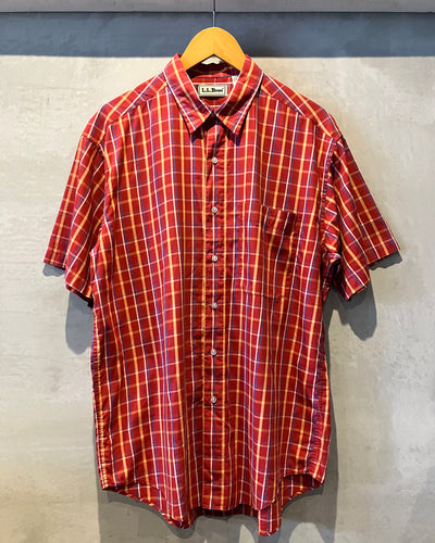 ★XTONZ★ XTS029 HAB WASHING VINTAGE CHECK SHIRT RED MENS S/S SHIRT – Chapter vintage