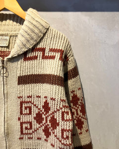 70‘s PENDLETON-Knit jacket-(size M)Made in U.S.A.