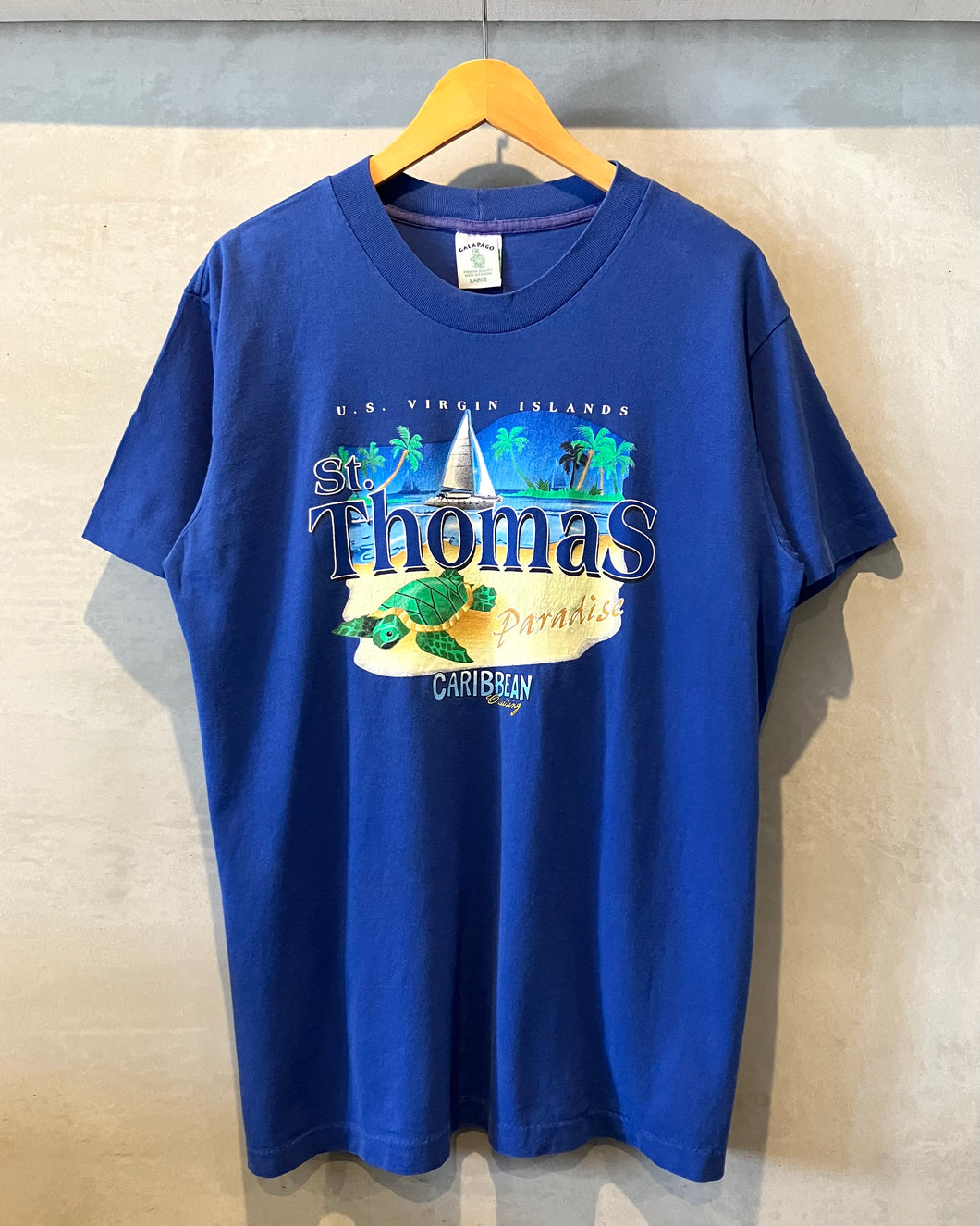 90‘s GALAPAGO St Thomas-T-shirt-(size L)