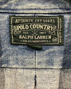 90’s POLO COUNTRY-Denim shirt-(size M)