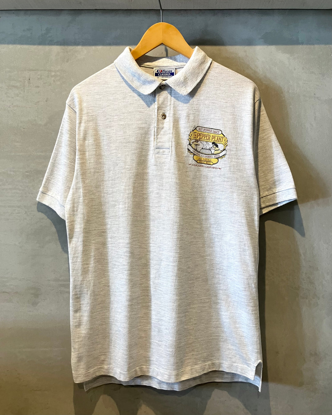 90‘s Hanes-Polo shirt-(size L)