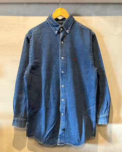 80〜90‘s POLO COUNTRY-Denim shirt-(size S)