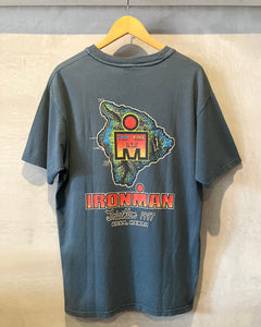 90’s Hanes IRONMAN-T-shirt-(size L)Made in U.S.A.