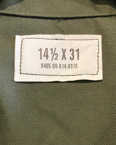 80’s U.S.ARMY-Utility shirt-(size 14 1/2-31)