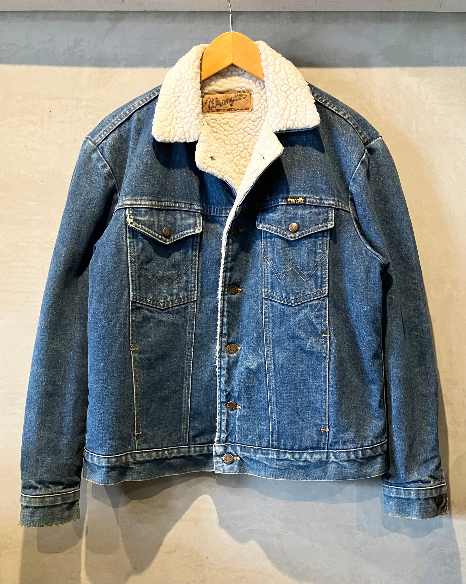 90’s Wrangler-Denim boa jacket-Made in U.S.A.