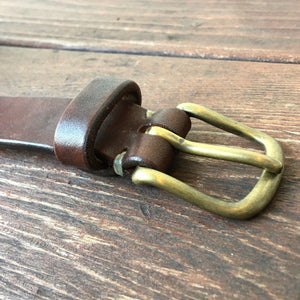 Original leather belt-Brown-Made in JAPAN