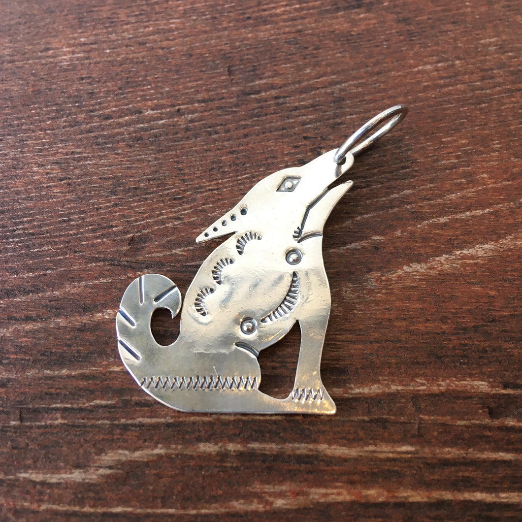 Original Silver key ring-Wolf-Made in JAPAN