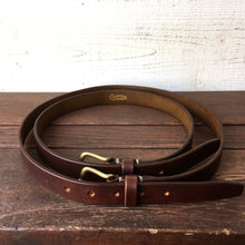 画像をギャラリービューアに読み込む, Original leather belt-Brown-Made in JAPAN
